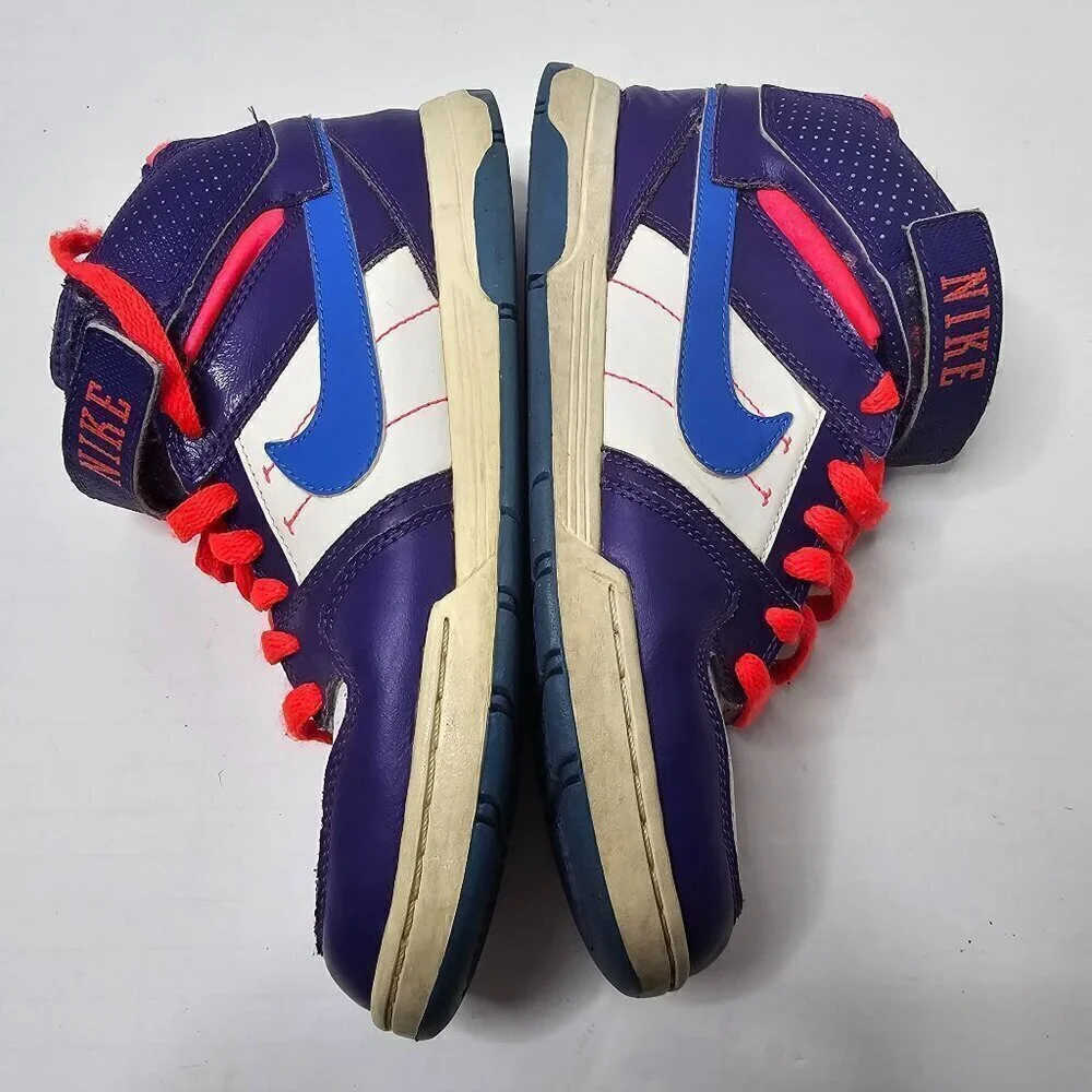 Nike Mogan Mid Youth Sneaker Purple Blue High Top 6 Y